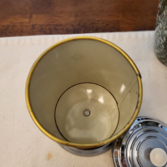 Pair of 50s Mid Century Modern Chrome & Bakelite Tea Caddys - Picture 7 of 14